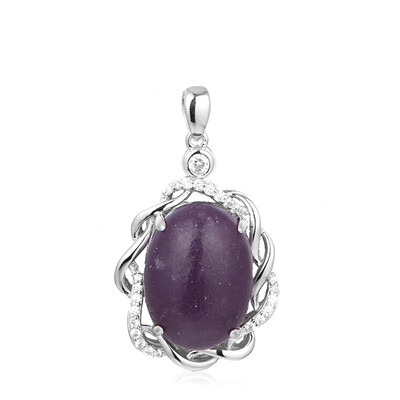 Pendentif en argent et Lépidolite