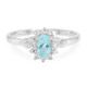 Bague en argent et Apatite bleue