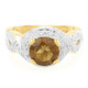 Bague en argent et Quartz cognac