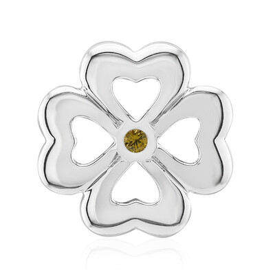 Charm en argent et Saphir jaune (Annette)