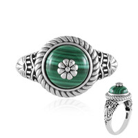 Bague en argent et Malachite (Desert Chic)