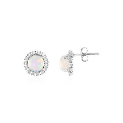 Boucles d'oreilles en argent et Opale Welo