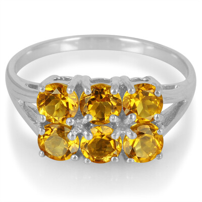 Bague en argent et Citrine