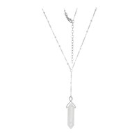 Collier en argent et Quartz blanc