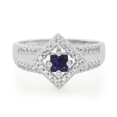 Bague en argent et Iolite de Ceylan