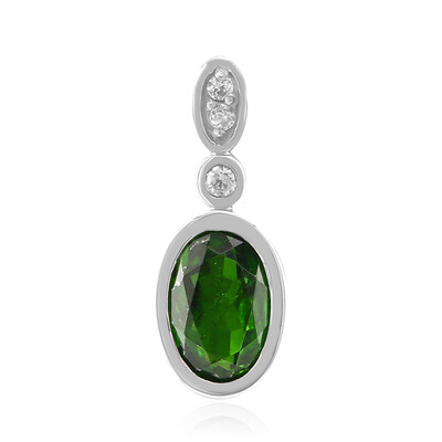 Pendentif en argent et Diopside de Russie