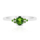 Bague en argent et Diopside de Russie