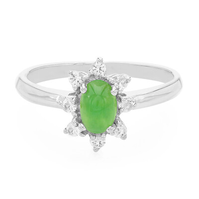 Bague en argent et Chrysoprase impériale