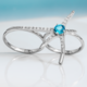 Bague en argent et Topaze Paraiba