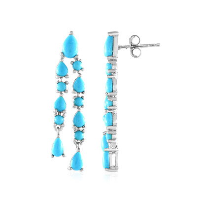 Boucles d'oreilles en argent et Turquoise Sleeping Beauty (Faszination Türkis)