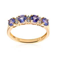 Bague en or et Tanzanite AAA