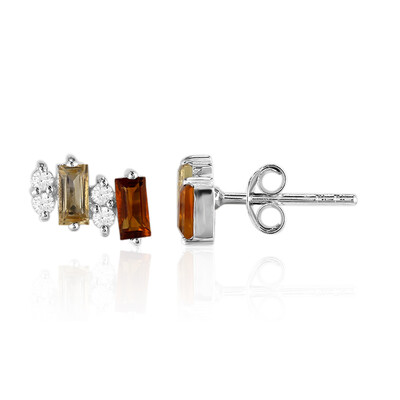 Boucles d'oreilles en argent et Citrine