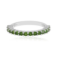 Bague en argent et Diopside de Russie