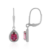 Boucles d'oreilles en argent et Topaze rose