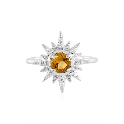 Bague en argent et Citrine