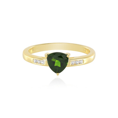 Bague en argent et Diopside de Russie