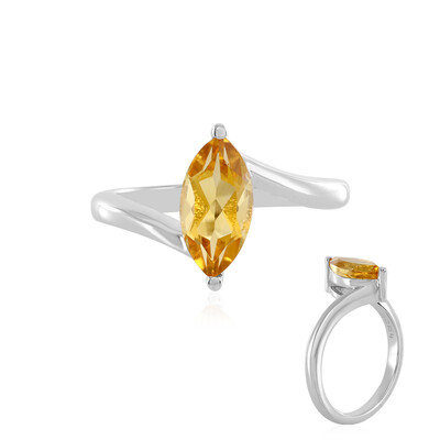 Bague en argent et Citrine