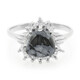 Bague en argent et Obsidienne Flocon-de-Neige