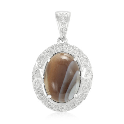 Pendentif en argent et Agate du Botswana