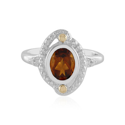 Bague en argent et Citrine Madère (Granulieren)