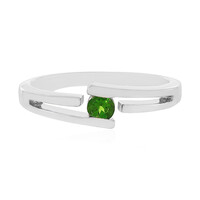 Bague en argent et Diopside de Russie