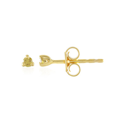 Boucles d'oreilles en argent et Diamant jaune I3