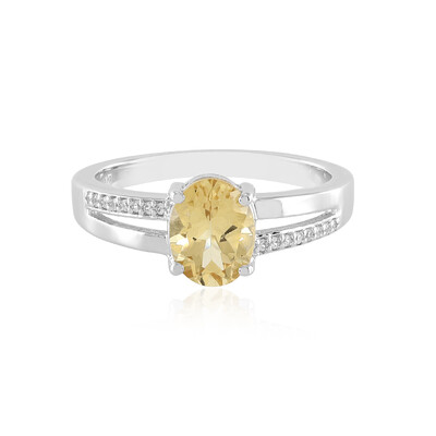 Bague en argent et Béryl jaune