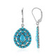 Boucles d'oreilles en argent et Turquoise Sleeping Beauty (Faszination Türkis)