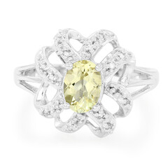 Bague en argent et Béryl jaune