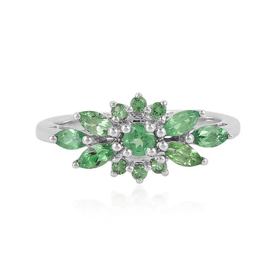 Bague en argent et Grenat Tsavorite