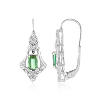 Boucles d'oreilles en argent et Tourmaline verte de Benedito