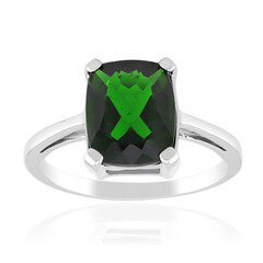 Bague en argent et Diopside de Russie