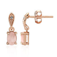 Boucles d'oreilles en argent et Quartz rose