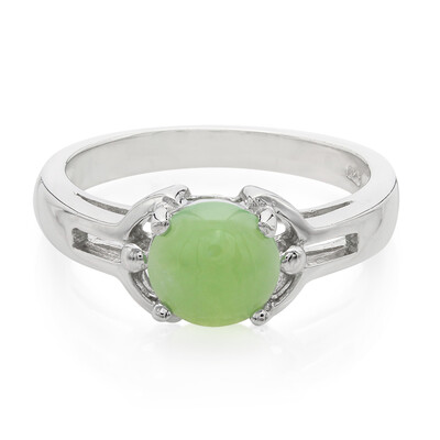 Bague en argent et Chrysoprase impériale