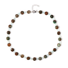 Collier en argent et Chrysocolle