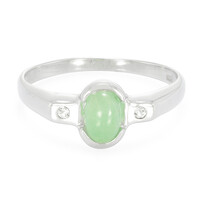 Bague en argent et Chrysoprase impériale