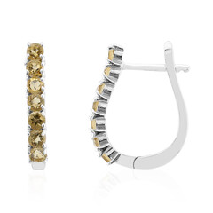 Boucles d'oreilles en argent et Citrine