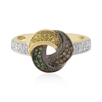 Bague en argent et Diamant chocolat I3