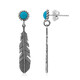 Boucles d'oreilles en argent et Turquoise de Kingman (Desert Chic)