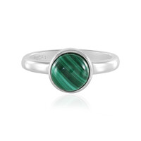 Bague en argent et Malachite