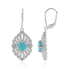 Boucles d'oreilles en argent et Turquoise