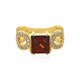 Bague en argent et Zircon cognac