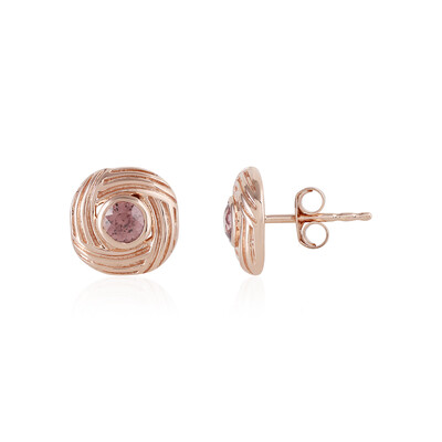 Boucles d'oreilles en argent et Zircon rose (SAELOCANA)