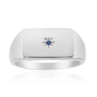 Bague en argent et Saphir bleu