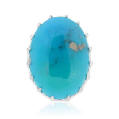 Bague en argent et Turquoise de Kingman (Anne Bever)