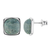 Boucles d'oreilles en argent et Fuchsite