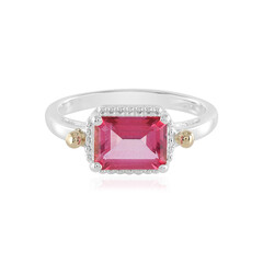 Bague en argent et Topaze rose (Granulieren)