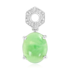 Pendentif en argent et Chrysoprase impériale