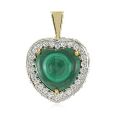 Pendentif en argent et Malachite