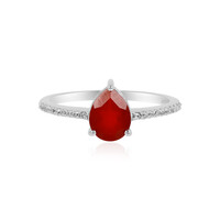 Bague en argent et Onyx rouge